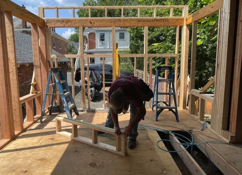 Building Frame for Kitchen Extension