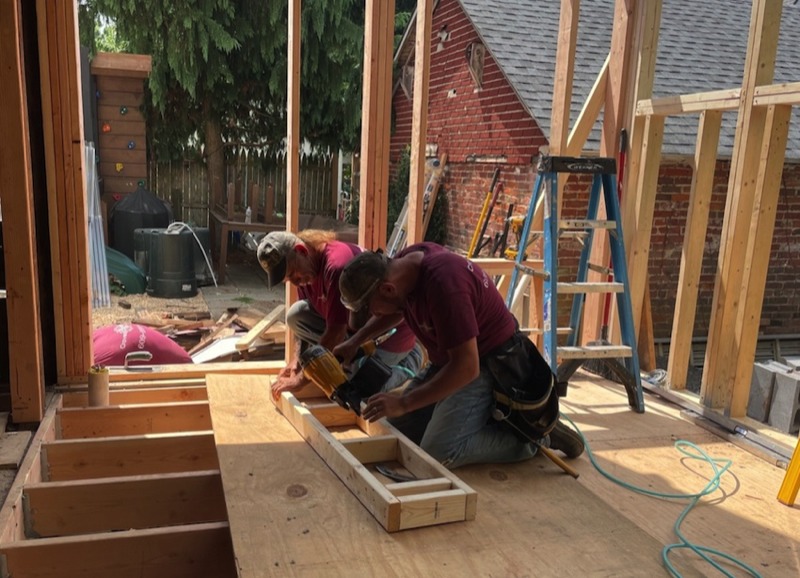 Framing Kitchen Extension
