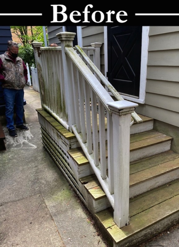 Steps and Railing Before